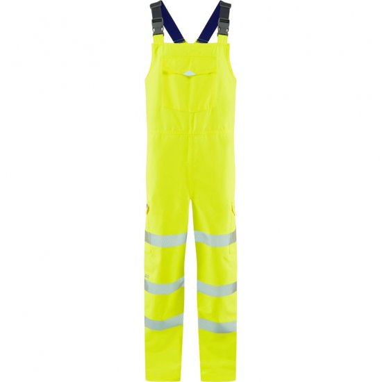 Leo Northam Ecoviz 15K Performance+ Bib & Brace Hi-Vis Yellow - Herren arbeitskleidung - Herren Arbeitskleidung Große Größen