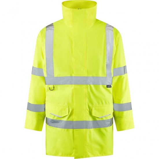 Leo Tawstock EcoViz 4K Baffle Lined Anorak Hi-Vis Yellow - Herren arbeitskleidung - Herren Arbeitskleidung Große Größen