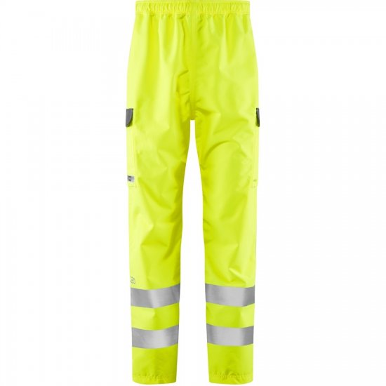 Leo Westleigh Ecoviz 10K Performance Breathable Overtrouser Hi-Vis Yellow - Herren arbeitskleidung - Herren Arbeitskleidung Große Größen