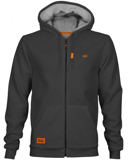 Motley Denim Copenhagen Hoodie Charcoal - Herren-sweater und -hoodies - Herren-Sweater und -Hoodies in großen Größen