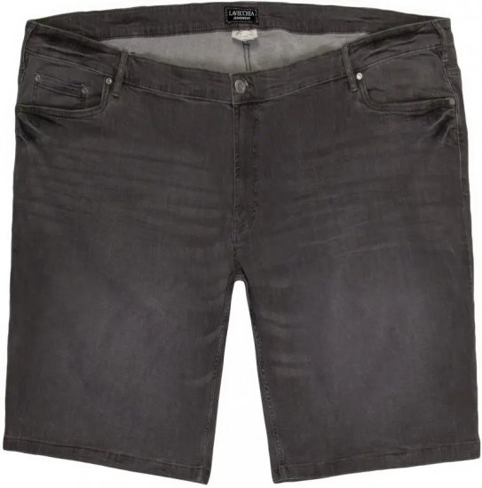 Lavecchia 0908 Bermuda Denim Shorts Black - Herrenshorts - Herrenshorts in großen Größen