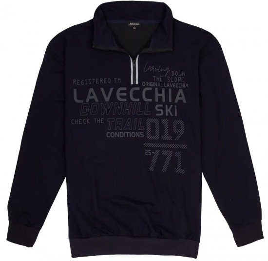 Lavecchia 2029 Sweatshirt Navy - Herren-sweater und -hoodies - Herren-Sweater und -Hoodies in großen Größen