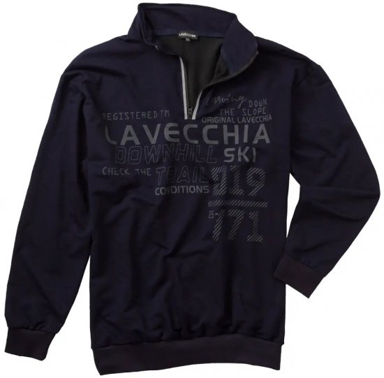 Lavecchia 2029 Sweatshirt Navy - Herren-sweater und -hoodies - Herren-Sweater und -Hoodies in großen Größen