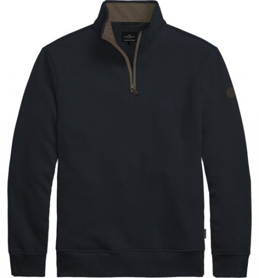 Double Outfitters MTOP-1163 Sweatshirt mit halbem Reißverschluss Navyblau - Herren-sweater und -hoodies - Herren-Sweater und -Hoodies in großen Größen