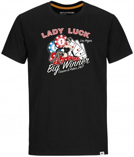 Motley Denim T-shirt Newark Black - Herren-T-Shirts - Herren-T-Shirts in großen Größen