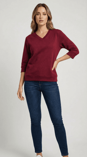 Nora Mikken GELINA Sweater Burgundy - DAMENMODE XS-XXL - 