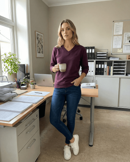 Nora Mikken GELINA Sweater Mauve Wine - DAMENMODE XS-XXL - 