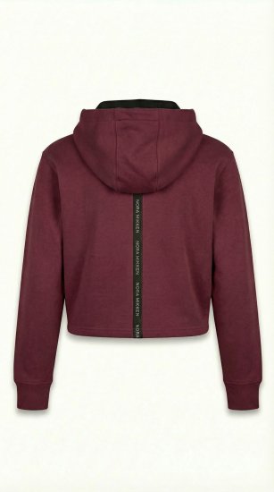 Nora Mikken KAMILLA Cropped Hoodie Burgundy - DAMENMODE XS-XXL - 