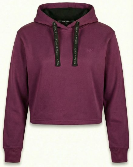 Nora Mikken KAMILLA Cropped Hoodie Mauve Wine - DAMENMODE XS-XXL - 