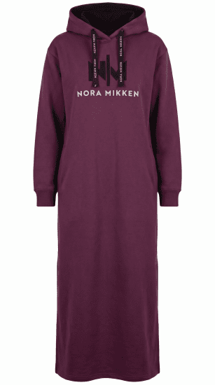 Nora Mikken MARI Maxi Hoodie Dress Mauve Wine - DAMENMODE XS-XXL - 