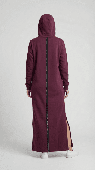 Nora Mikken MARI Maxi Hoodie Dress Mauve Wine - DAMENMODE XS-XXL - 