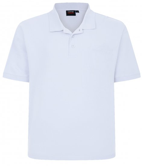 Espionage P074 Polo in Weiß - Polo-shirts für herren - Polo-Shirts für Herren in großen Größen