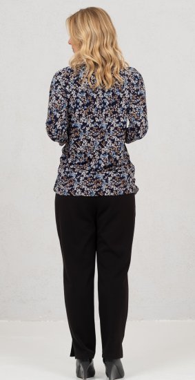 Scandinavian Caramel Tiny Flower Petals Blouse Light Blue - Bedruckte T-shirts für damen - 