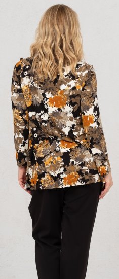 Scandinavian Caramel Flower Petals Tunic Orange and Brown - Bedruckte T-shirts für damen - 