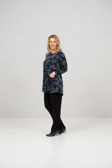 Scandinavian Caramel Swirls Tunic Blue - Bedruckte T-shirts für damen - 