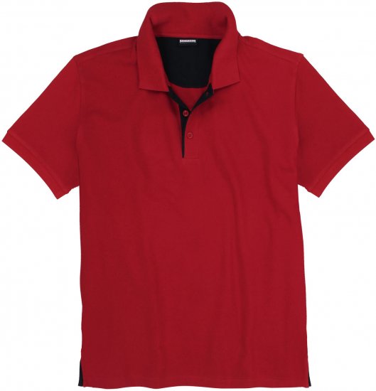 Adamo Pablo Comfort fit Polo Shirt Red - Polo-shirts für herren - Polo-Shirts für Herren in großen Größen