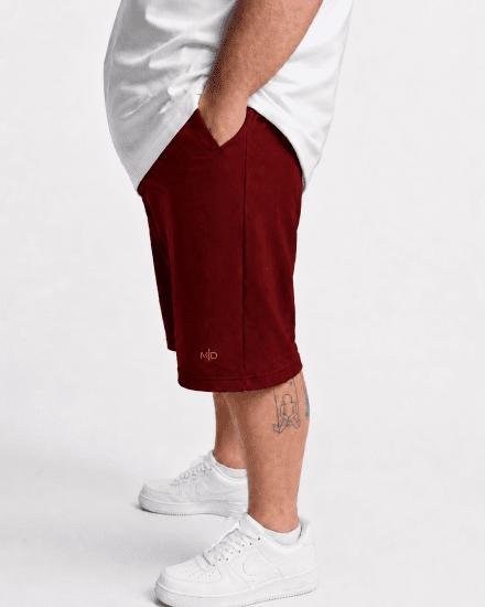 Motley Denim Paris Sweatshorts Red - Jogginghosen für herren - Jogginghosen für Herren in großen Größen