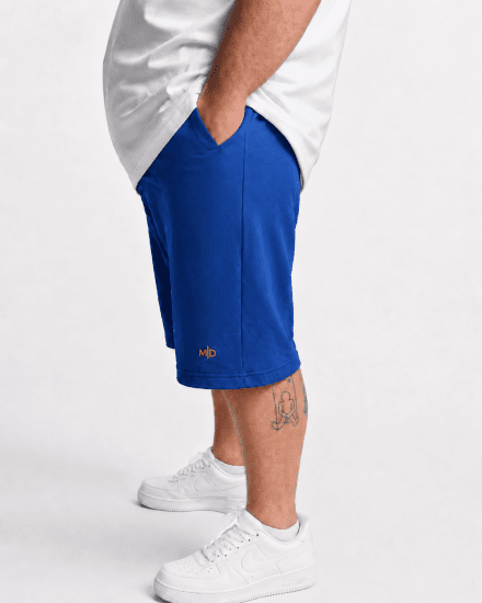 Motley Denim Paris Sweatshorts Royal Blue - Jogginghosen für herren - Jogginghosen für Herren in großen Größen