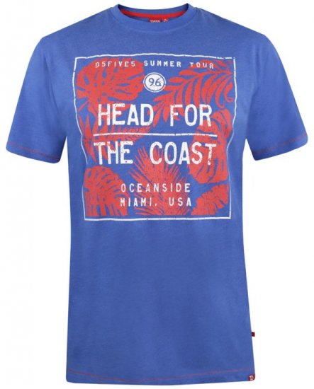 D555 Arizona T-shirt Blue - Herren-T-Shirts - Herren-T-Shirts in großen Größen