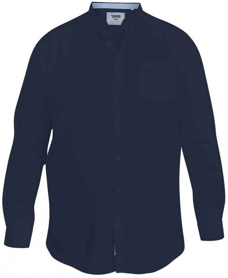 D555 Richard Long Sleeve Oxford Shirt Navy - Herrenhemden - Herrenhemden in großen Größen