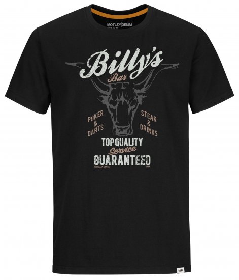 Motley Denim Ripon T-Shirt Black - Herren-T-Shirts - Herren-T-Shirts in großen Größen