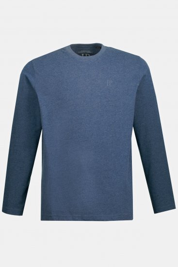 JP1880 Long Sleeve OEKO-TEX T-Shirt Blue Denim - Herren-T-Shirts - Herren-T-Shirts in großen Größen