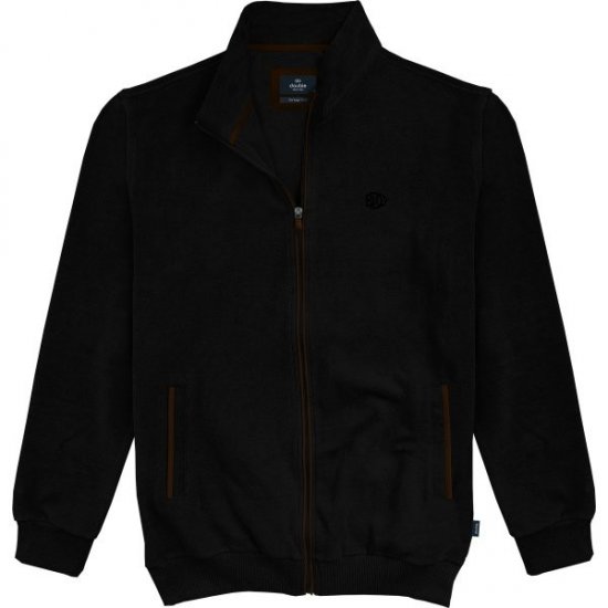 Double Outfitters SEL-1168 Sweatjacke mit Reißverschluss Schwarz - Herren-sweater und -hoodies - Herren-Sweater und -Hoodies in großen Größen