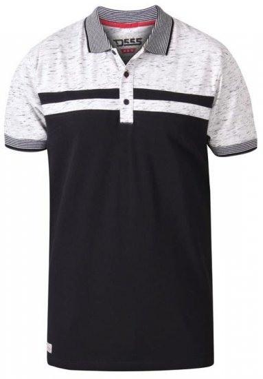 D555 Spider Cut And Sew Jersey Polo Black - Polo-shirts für herren - Polo-Shirts für Herren in großen Größen