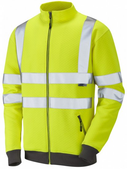 Leo Libbaton Track Top Hi-Vis Yellow - Herren arbeitskleidung - Herren Arbeitskleidung Große Größen