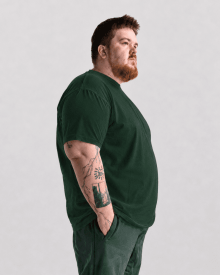Motley Denim Stockholm T-shirt Racing Green - Herren-T-Shirts - Herren-T-Shirts in großen Größen
