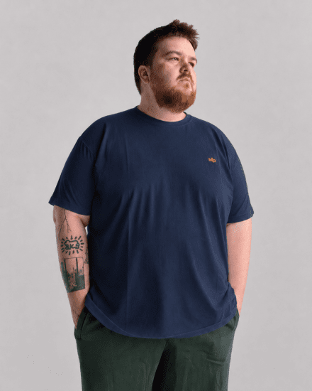 Motley Denim Stockholm T-shirt Dark Indigo - Herren-T-Shirts - Herren-T-Shirts in großen Größen