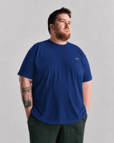 Motley Denim Stockholm T-shirt Royal Blue - Herren-T-Shirts - Herren-T-Shirts in großen Größen