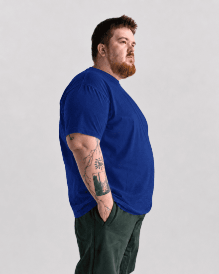 Motley Denim Stockholm T-shirt Royal Blue - Herren-T-Shirts - Herren-T-Shirts in großen Größen
