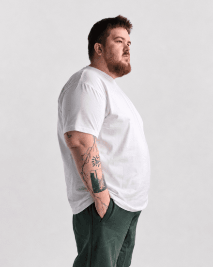 Motley Denim Stockholm T-shirt White - Herren-T-Shirts - Herren-T-Shirts in großen Größen