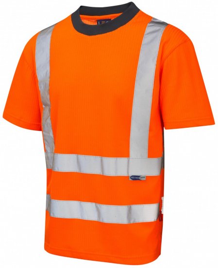 Leo Newport Comfort T-shirt Hi-Vis Orange - Herren arbeitskleidung - Herren Arbeitskleidung Große Größen