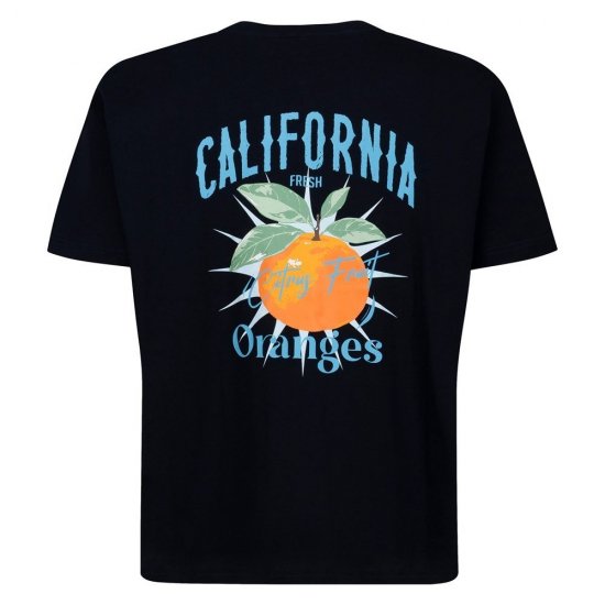 Espionage T449 California Oranges Bedrucktes T-Shirt Navyblau - Herren-T-Shirts - Herren-T-Shirts in großen Größen