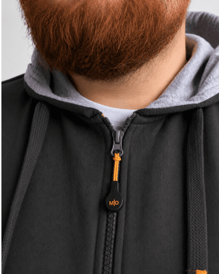 Motley Denim Copenhagen Hoodie Charcoal - Herren-sweater und -hoodies - Herren-Sweater und -Hoodies in großen Größen