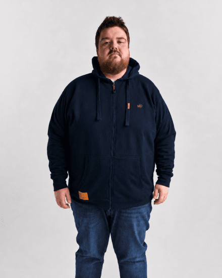 Motley Denim Copenhagen Hoodie Navy - Herren-sweater und -hoodies - Herren-Sweater und -Hoodies in großen Größen