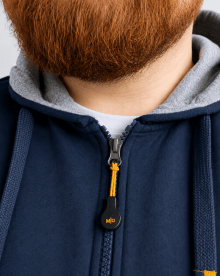Motley Denim Copenhagen Hoodie Dark Indigo - Herren-sweater und -hoodies - Herren-Sweater und -Hoodies in großen Größen