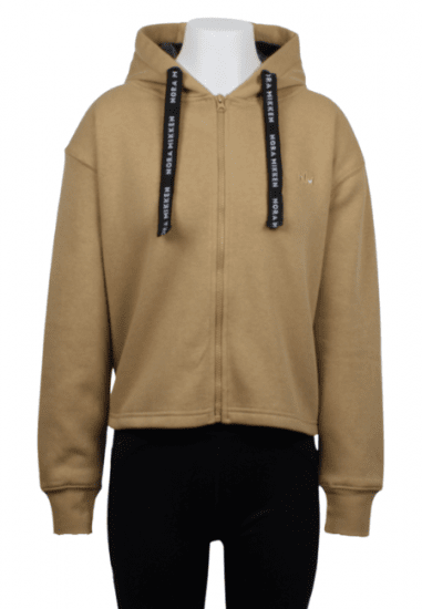 Nora Mikken GERTRUD Cropped Hoodie Camel - DAMENMODE XS-XXL - 