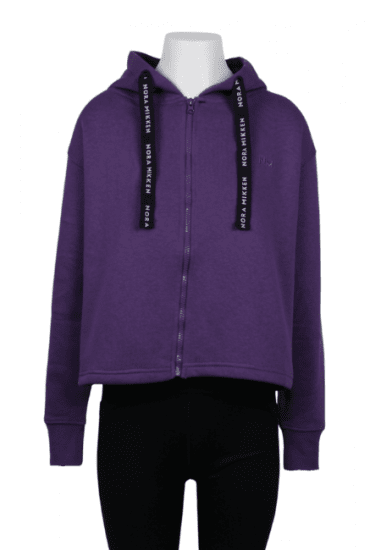 Nora Mikken GERTRUD Cropped Hoodie Purple - DAMENMODE XS-XXL - 