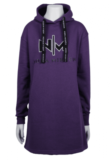 Nora Mikken KADRI WHITE Long Hoodie Purple - Sweaters & hoodies - 