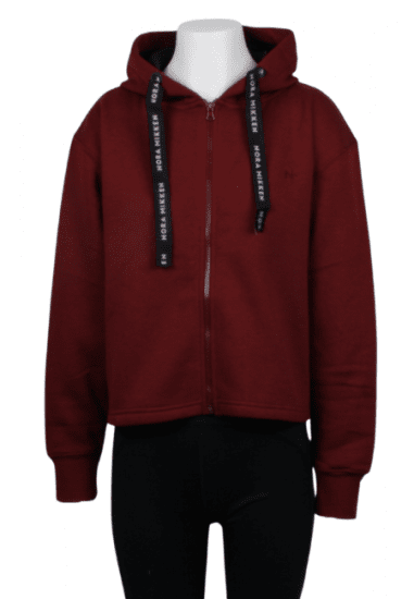 Nora Mikken GERTRUD Cropped Hoodie Burgundy - Sweaters & hoodies - 