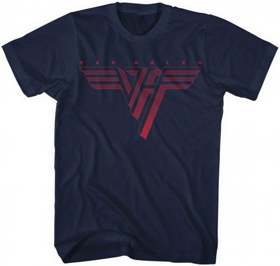 Van Halen Classic Red Logo T-shirt Navy - Herren-T-Shirts - Herren-T-Shirts in großen Größen