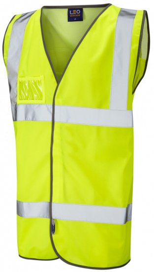 Leo Velator Mesh Back Waistcoat Hi-Vis Yellow - Herren arbeitskleidung - Herren Arbeitskleidung Große Größen