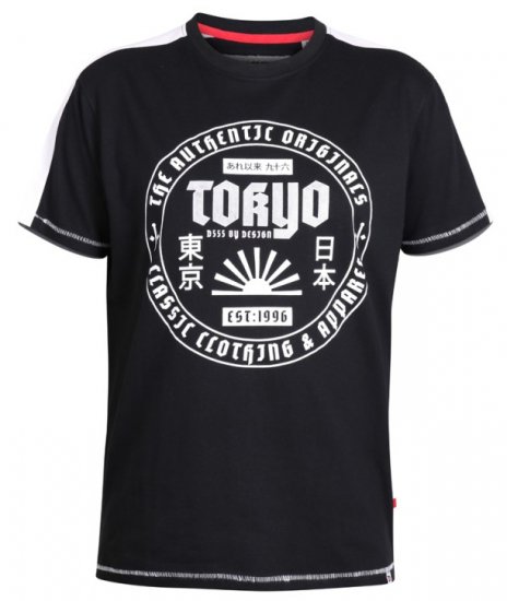 D555 Walton T-shirt Black - Herren-T-Shirts - Herren-T-Shirts in großen Größen