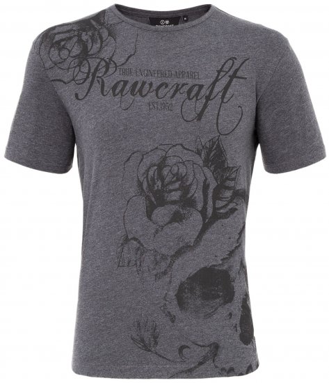 Rawcraft Webling T-shirt Charcoal - Herren-T-Shirts in großen Größen - Herren-T-Shirts in großen Größen