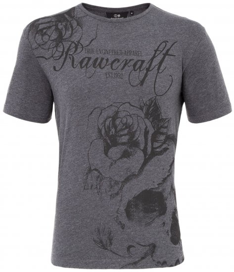 Rawcraft Webling T-shirt Charcoal - Herren-T-Shirts - Herren-T-Shirts in großen Größen