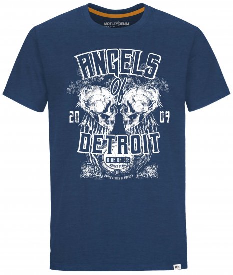 Motley Denim Whitby T-shirt Dark Indigo - Herren-T-Shirts - Herren-T-Shirts in großen Größen