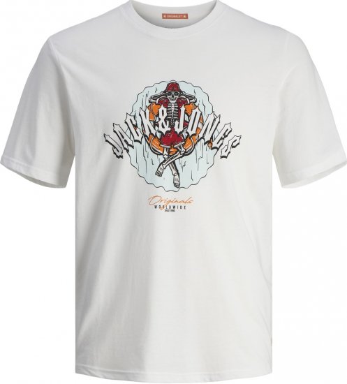 Jack & Jones JORCOCONUT T-shirt Bright White - Herren-T-Shirts - Herren-T-Shirts in großen Größen